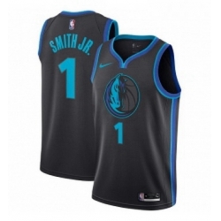 Youth Nike Dallas Mavericks 1 Dennis Smith Jr Swingman Charcoal NBA Jersey City Edition