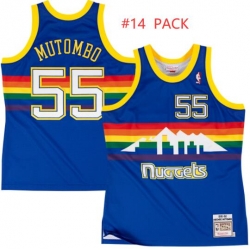 Men Denver Nuggets #14 Robert Pack Blue M&N Stitched Jersey