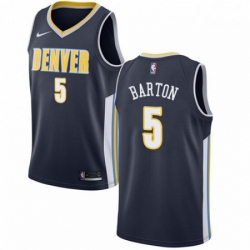 Mens Nike Denver Nuggets 5 Will Barton Swingman Navy Blue Road NBA Jersey Icon Edition