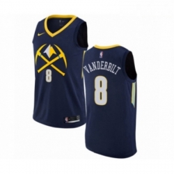 Mens Nike Denver Nuggets 8 Jarred Vanderbilt Swingman Navy Blue NBA Jersey City Editio