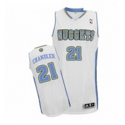 Womens Adidas Denver Nuggets 21 Wilson Chandler Authentic White Home NBA Jersey