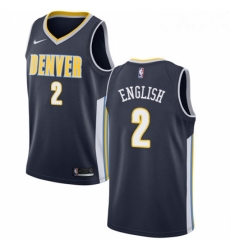 Womens Nike Denver Nuggets 2 Alex English Swingman Navy Blue Road NBA Jersey Icon Edition