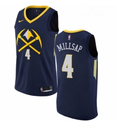 Womens Nike Denver Nuggets 4 Paul Millsap Swingman Navy Blue NBA Jersey City Edition 