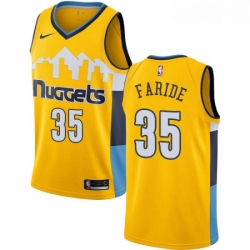 Youth Nike Denver Nuggets 35 Kenneth Faried Authentic Gold Alternate NBA Jersey Statement Edition