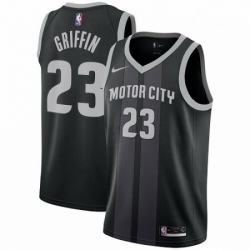 Mens Nike Detroit Pistons 23 Blake Griffin Swingman Black NBA Jersey City Edition 