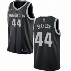 Mens Nike Detroit Pistons 44 Rick Mahorn Swingman Black NBA Jersey City Edition