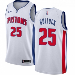 Youth Nike Detroit Pistons 25 Reggie Bullock Swingman White NBA Jersey Association Edition 