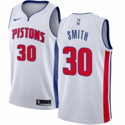 Youth Nike Detroit Pistons 30 Joe Smith Authentic White Home NBA Jersey Association Edition