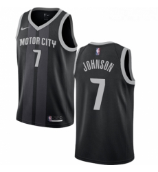 Youth Nike Detroit Pistons 7 Stanley Johnson Swingman Black NBA Jersey City Edition