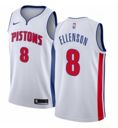 Youth Nike Detroit Pistons 8 Henry Ellenson Authentic White Home NBA Jersey Association Edition