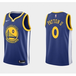 Men Golden State Warriors 0 Gary Payton II Blue Stitched Basketball Jersey