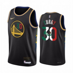 Men Golden State Warriors 30 Stephen Curry 2022 Black Special Mexico City Edition Stitched Jersey