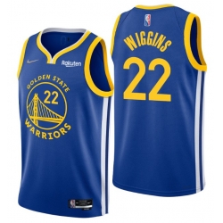 Men's Golden State Warriors #22 Andrew Wiggins 2022 Royal 75th Anniversary Stitched Jersey