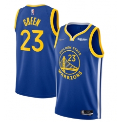 Men's Golden State Warriors #23 Draymond Green Royal 75th Anniversary Stitched Basketball Jersey