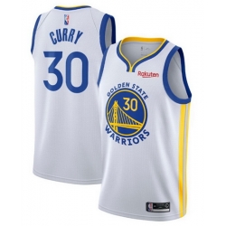 Men's Golden State Warriors #30 Stephen Curry 75th Anniversary White Stitched Basketball Jersey