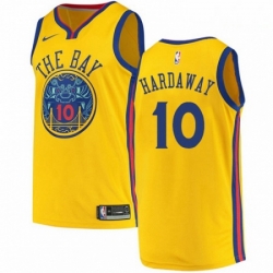 Mens Nike Golden State Warriors 10 Tim Hardaway Swingman Gold NBA Jersey City Edition