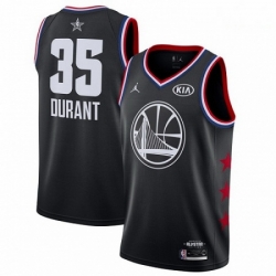 Mens Nike Golden State Warriors 35 Kevin Durant Black Basketball Jordan Swingman 2019 All Star Game Jersey