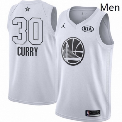 Mens Nike Jordan Golden State Warriors 30 Stephen Curry Swingman White 2018 All Star Game NBA Jersey