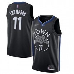 Warriors  11 Klay Thompson Black Basketball Swingman City Edition 2019 20 Jersey