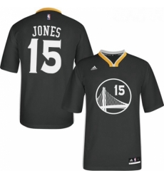 Womens Adidas Golden State Warriors 15 Damian Jones Authentic Black Alternate NBA Jersey