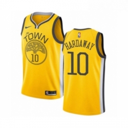 Womens Nike Golden State Warriors 10 Tim Hardaway Yellow Swingman Jersey Earned Edition