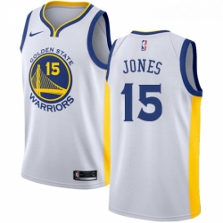 Womens Nike Golden State Warriors 15 Damian Jones Swingman White Home NBA Jersey Association Edition