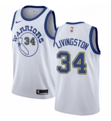 Womens Nike Golden State Warriors 34 Shaun Livingston Swingman White Hardwood Classics NBA Jersey 