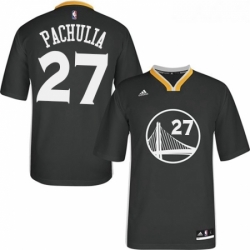 Youth Adidas Golden State Warriors 27 Zaza Pachulia Authentic Black Alternate NBA Jersey