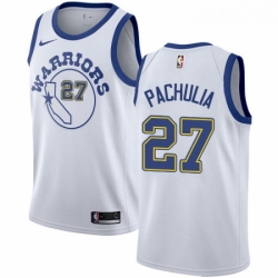 Youth Nike Golden State Warriors 27 Zaza Pachulia Swingman White Hardwood Classics NBA Jersey