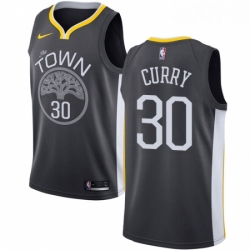Youth Nike Golden State Warriors 30 Stephen Curry Swingman Black Alternate NBA Jersey Statement Edition