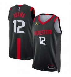 Men Houston Rockets 12 Steven Adams Black 2026 27 Statement Edition Stitched Basketball Jersey Men Houston Rockets 12 Steven Adams Black 2026 27 Statement Edition Stitched Basketball Jersey