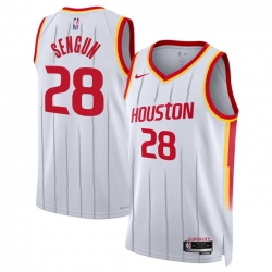 Men Houston Rockets  28 Alperen Sengun White 2026 27 Association Edition Stitched Basketball Jersey