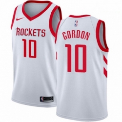 Mens Nike Houston Rockets 10 Eric Gordon Authentic White Home NBA Jersey Association Edition