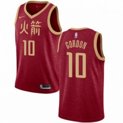 Mens Nike Houston Rockets 10 Eric Gordon Swingman Red NBA Jersey 2018 19 City Edition