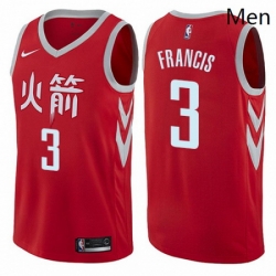 Mens Nike Houston Rockets 3 Steve Francis Swingman Red NBA Jersey City Edition