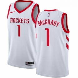 Womens Nike Houston Rockets 1 Tracy McGrady Authentic White Home NBA Jersey Association Edition