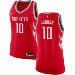 Womens Nike Houston Rockets 10 Eric Gordon Authentic Red Road NBA Jersey Icon Edition