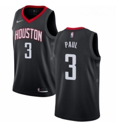 Womens Nike Houston Rockets 3 Chris Paul Authentic Black Alternate NBA Jersey Statement Edition