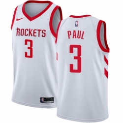 Womens Nike Houston Rockets 3 Chris Paul Authentic White Home NBA Jersey Association Edition