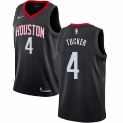 Womens Nike Houston Rockets 4 PJ Tucker Swingman Black Alternate NBA Jersey Statement Edition 