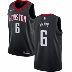 Womens Nike Houston Rockets 6 Tyler Ennis Swingman Black Alternate NBA Jersey Statement Edition 