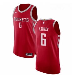 Youth Nike Houston Rockets 6 Tyler Ennis Authentic Red Road NBA Jersey Icon Edition 