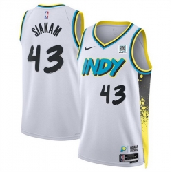 Men Indiana Pacers 43 Pascal Siakam White 2024 25 City Edition Stitched Basketball Jersey