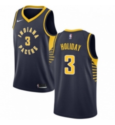 Mens Nike Indiana Pacers 3 Aaron Holiday Swingman Navy Blue NBA Jersey Icon Edition 