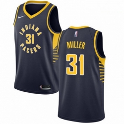 Mens Nike Indiana Pacers 31 Reggie Miller Authentic Navy Blue Road NBA Jersey Icon Edition