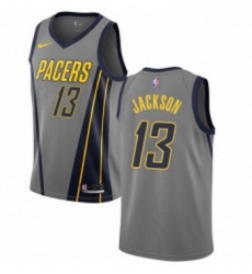 Womens Nike Indiana Pacers 13 Mark Jackson Swingman Gray NBA Jersey City Edition