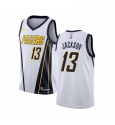 Womens Nike Indiana Pacers 13 Mark Jackson White Swingman Jersey Earned Edition