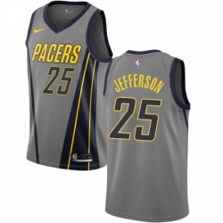 Womens Nike Indiana Pacers 25 Al Jefferson Swingman Gray NBA Jersey City Edition