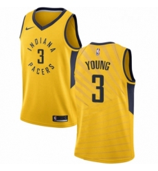 Womens Nike Indiana Pacers 3 Joe Young Authentic Gold NBA Jersey Statement Edition