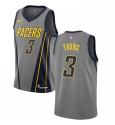 Womens Nike Indiana Pacers 3 Joe Young Swingman Gray NBA Jersey City Edition